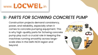 Parts for Schwing Concrete Pump Ensuring Performance and Reliability in Construction Projects