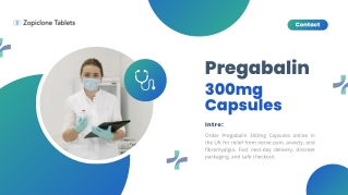Shop Pregabalin 300mg Capsules & Zopiclone Tablets UK Now