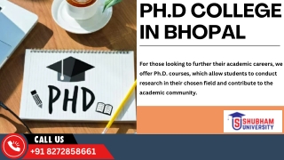 Ph.D college in bhopal