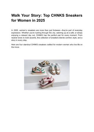 Walk Your Story_ Top CHNKS Sneakers for Women in 2025