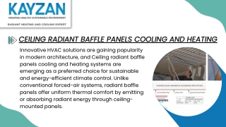 Ceiling Radiant Baffle Panels Cooling and Heating Transforming Indoor Climate Comfort
