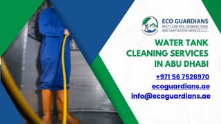 Water Tank Cleaning Abu Dhabi