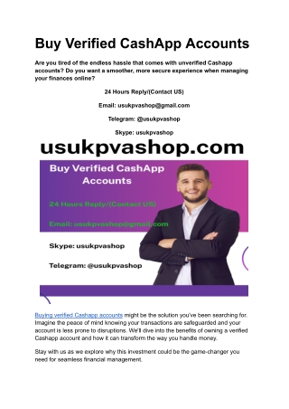 Buy Verified CashApp Accounts