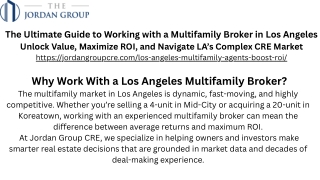 Maximize Your Multifamily Investment with LA’s CRE Experts