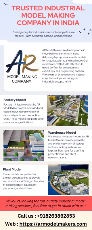Trusted Industrial Model Making Company in India - AR Model Makers