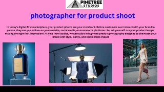 photographer for product shoot