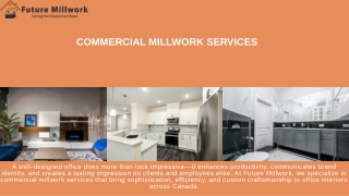 Commercial millwork services
