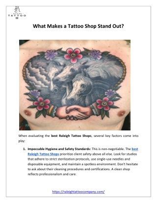 raleightattoocompany - What Makes a Tattoo Shop Stand Out