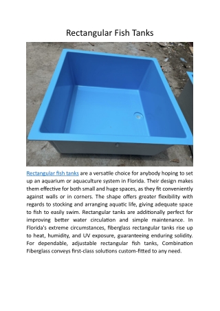 Rectangular Fish Tanks