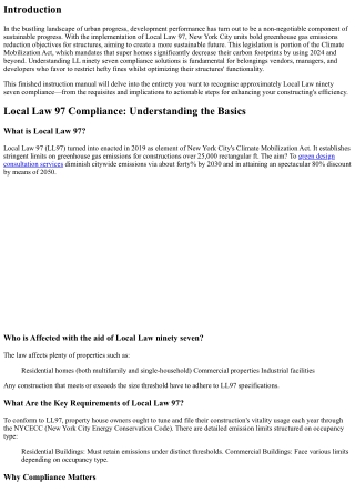 **Local Law 97 Compliance: How to Meet Requirements and Optimize Your Building's
