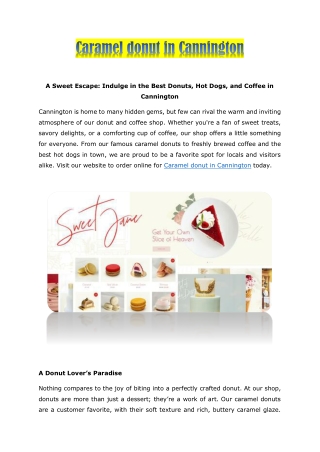 Caramel donut in Cannington