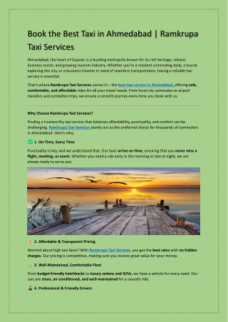 Dwarka Cab Service – Reliable Travel by Ramkrupa Taxi Services