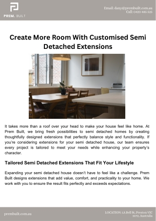 Create More Room With Customised Semi Detached Extensions