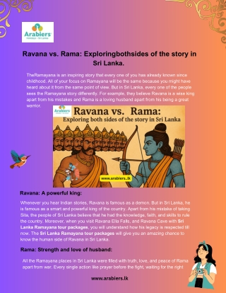Ravana vs. Rama: Exploring both sides of the story in Sri Lanka.