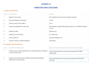 MANDATORY PUBLIC DISCLOSURE - Piet Sanskriti NFL