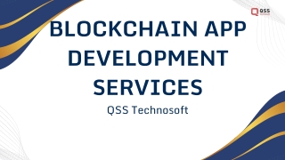 Blockchain App Development Services