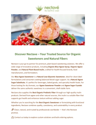 Best Organic Prebiotic Fiber