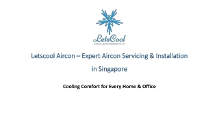 Letscool Aircon – Expert Aircon Servicing & Installation