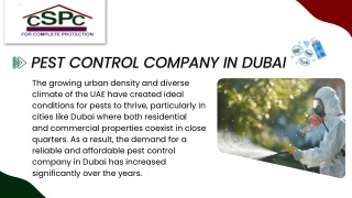 Pest Control Company in Dubai Safeguarding Homes and Businesses with Professional Expertise