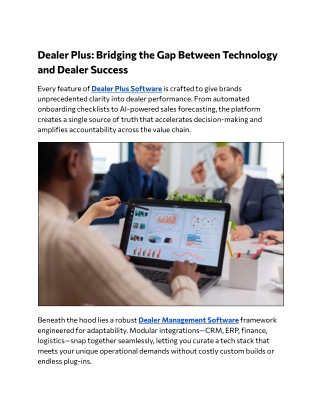 Dealer Plus_ Bridging the Gap Between Technology and Dealer Success