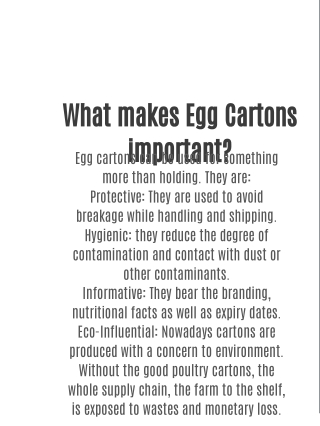 What makes Egg Cartons important?