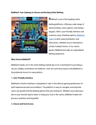 Betbhai9 Contact Number | Get Support for a Seamless Betting Experience
