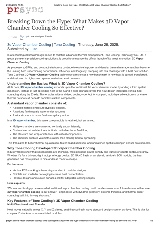 Breaking Down the Hype: What Makes 3D Vapor Chamber Cooling So Effective?