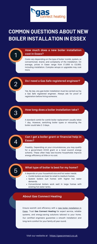 Common Questions About New Boiler Installation in Essex