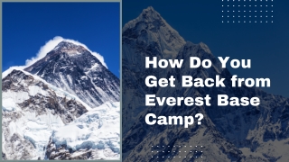 How Do You Get Back from Everest Base Camp
