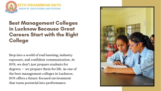 Shape Your Business Dreams at One of the Best Management Colleges in Lucknow