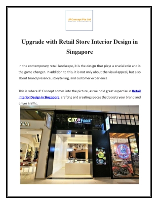Upgrade with Retail Store Interior Design in Singapore