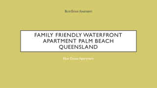 Family Friendly Waterfront Apartment Palm Beach Queensland