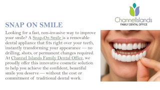 Transform Your Smile Instantly With Snap On Smile