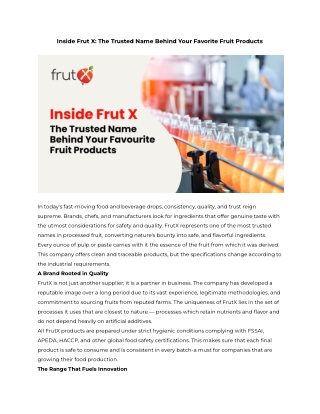 Inside Frut X_ The Trusted Name Behind Your Favorite Fruit Products