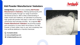 Abil Powder Manufacturer Vadodara