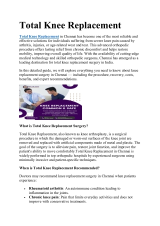 Total Knee Replacement