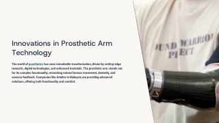 Innovations-in-Prosthetic-Arm-Technology