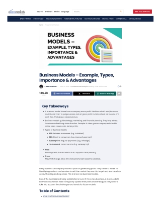 Understanding Business Models: Types, Examples, Benefits & Why They Matter