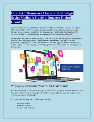How UAE Businesses Thrive with Strategic Social Media