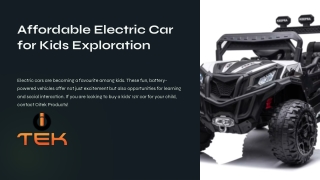 High-Quality Electric Kids 12V Car| Affordable Electric Car for Kids Exploration
