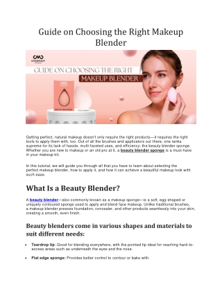 Guide on Choosing the Right Makeup Blender [June'25]