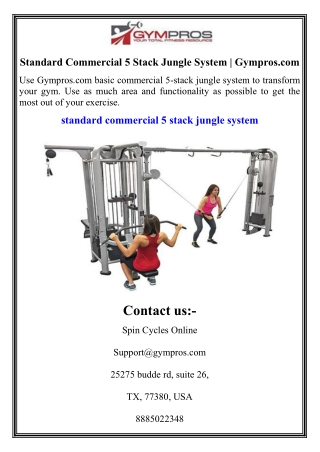 Standard Commercial 5 Stack Jungle System  Gympros.com