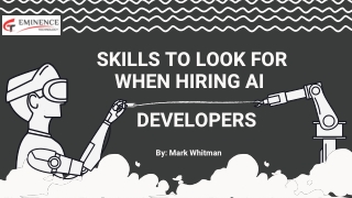 Skills to Look for When Hiring AI Developers