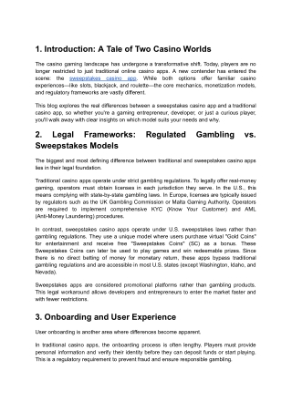 Sweepstakes Casino App vs. Traditional Casino App_ What’s the Real Difference_