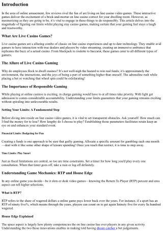 Playing Responsibly – Understanding Limits While Enjoying Live Casino Games