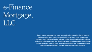 e-Finance Mortgage, LLC
