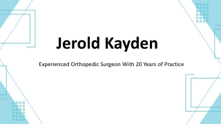Jerold Kayden - A Proactive Health Advocate - Boston, MA