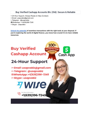 Buy Verified Cashapp Accounts Btc (Old)_ Secure & Reliable