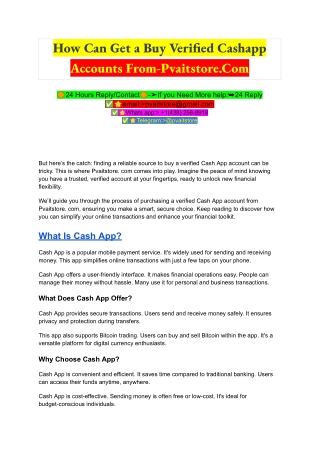 How Can Get a Buy Verified Cashapp Accounts From-Pvaitstore (6)