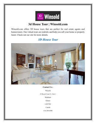 3d House Tour Winsold.com